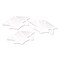 18 Pack Bulk White Metallic Grad Cap Graduation Party Cutouts